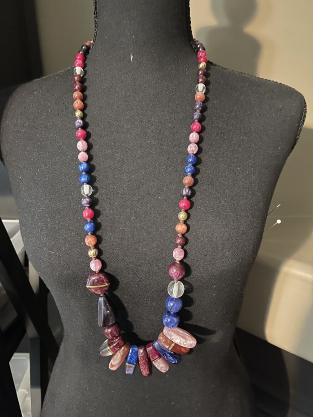 Chico's Long Beaded Necklace 6522